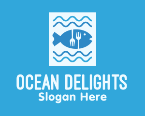 Seafood - Blue Fish Seafood Restaurant logo design