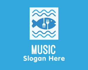 Ocean Fish - Blue Fish Seafood Restaurant logo design