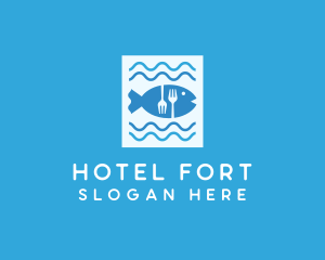 Blue Fish Seafood Restaurant logo design