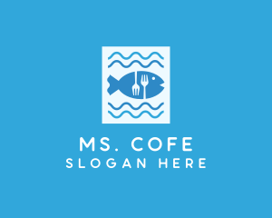 Blue Fish Seafood Restaurant logo design