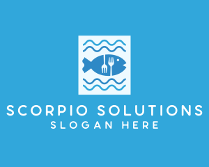 Blue Fish Seafood Restaurant logo design