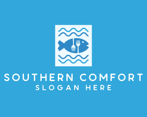 Blue Fish Seafood Restaurant logo design