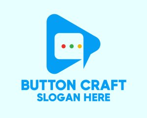 Chat Play Button logo design