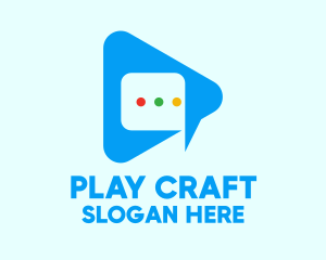 Chat Play Button logo design