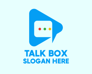 Chat Box - Chat Play Button logo design