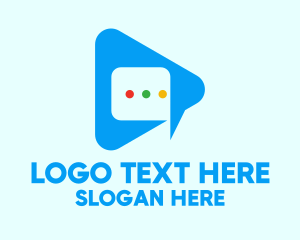 Play Button - Chat Play Button logo design