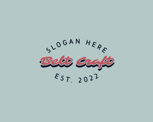 Retro Script Craft logo design