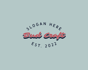 Retro Script Craft logo design