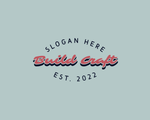 Retro Script Craft logo design