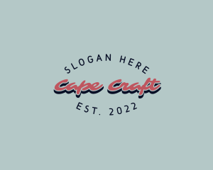 Retro Script Craft logo design