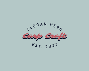 Retro Script Craft logo design