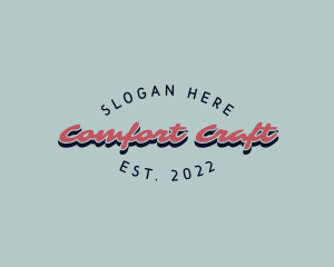 Retro Script Craft logo design