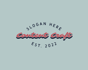 Retro Script Craft logo design