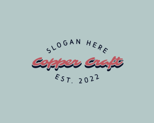 Retro Script Craft logo design