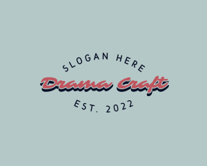 Retro Script Craft logo design