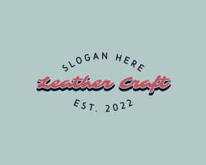 Retro Script Craft logo design