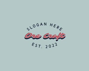 Retro Script Craft logo design