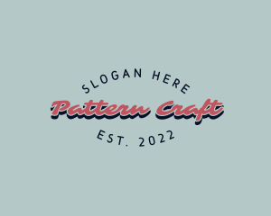 Retro Script Craft logo design