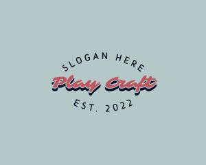 Retro Script Craft logo design