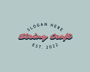 Retro Script Craft logo design