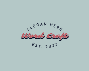 Retro Script Craft logo design