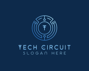 Cyber Technology Circuitry  logo design