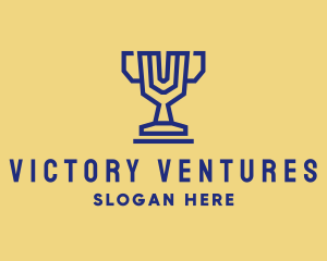Winning - Blue Trophy Winner logo design
