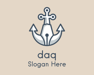 Nautical Anchor Pen Logo