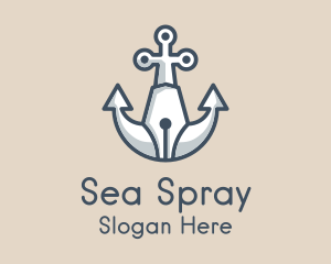 Nautical Anchor Pen logo design