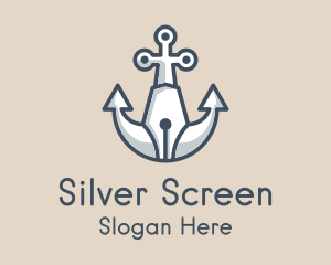 Diving - Nautical Anchor Pen logo design