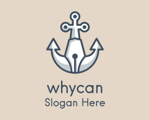 Seaman - Nautical Anchor Pen logo design
