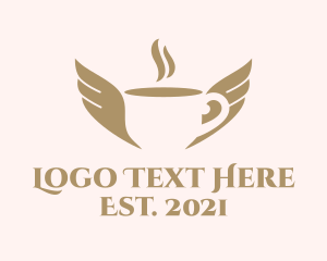 Cup - Steamy Coffee Wings logo design