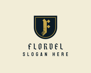 Business Medieval Shield Letter F logo design