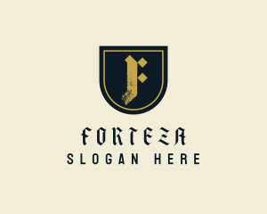 Business Medieval Shield Letter F logo design