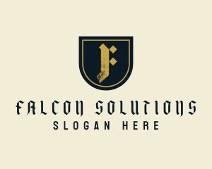 Business Medieval Shield Letter F logo design