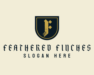 Business Medieval Shield Letter F logo design