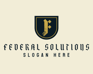 Business Medieval Shield Letter F logo design