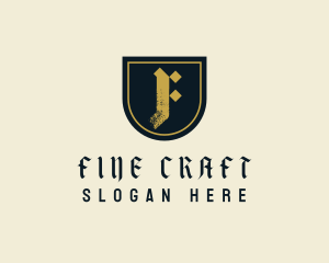 Business Medieval Shield Letter F logo design