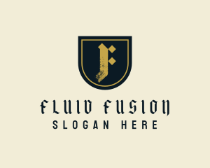 Business Medieval Shield Letter F logo design