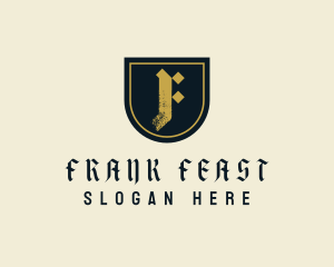 Business Medieval Shield Letter F logo design