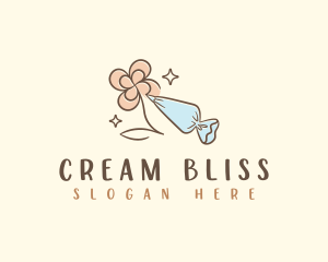 Cream - Icing Piping Bag logo design