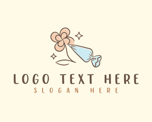Cream - Icing Piping Bag logo design
