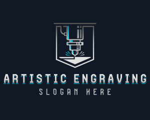 Laser Metalworks Engraving logo design