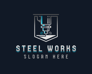 Laser Metalworks Engraving logo design