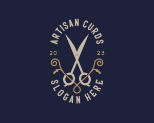 Luxury Salon Shears logo design