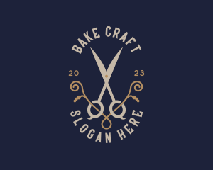 Luxury Salon Shears logo design