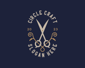 Luxury Salon Shears logo design