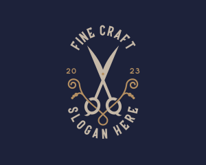 Luxury Salon Shears logo design