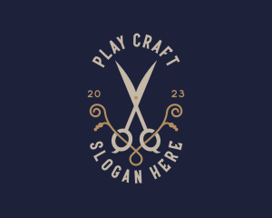 Luxury Salon Shears logo design