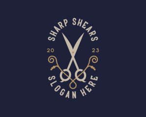 Luxury Salon Shears logo design